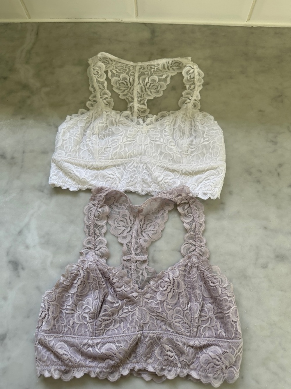 Nordstrom Girls Racer Back Lace Bralettes Size 8/10